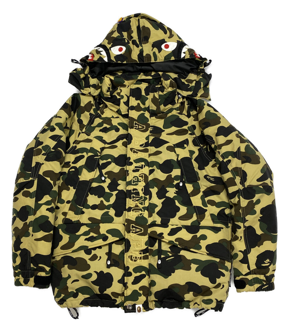 A BATHING APE ダウンジャケット 1ST CAMO SHARK SNOWBOARD DOWN