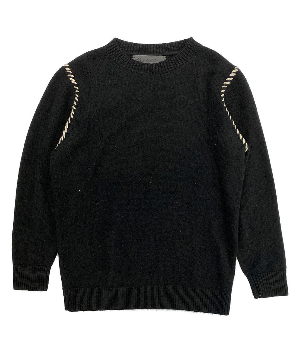 ジ エルダーステイツマン THE ELDER STATESMAN ニット ジ エルダーステイツマン カシミヤステッチニット メンズ SIZE M The