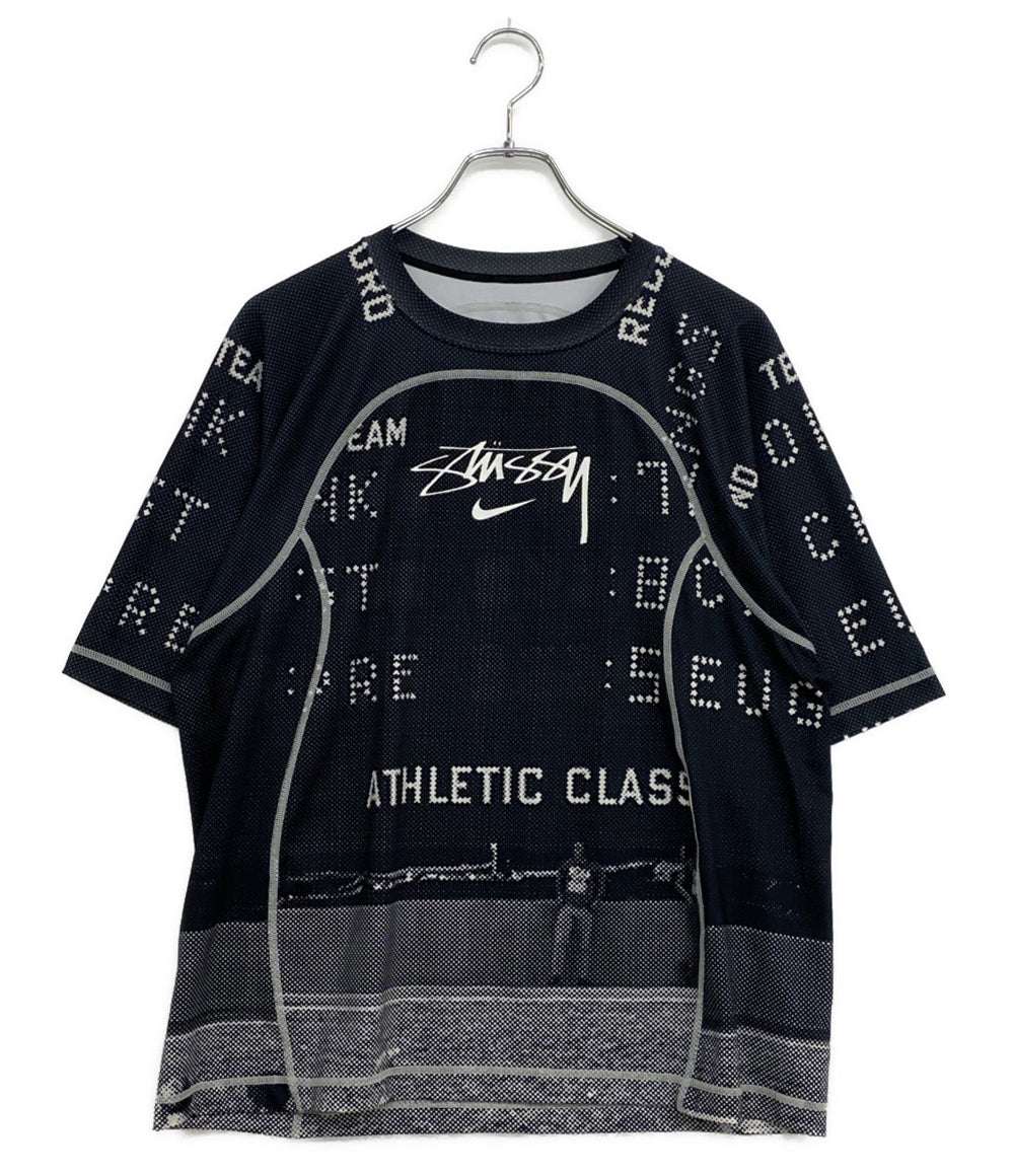 美品 STUSSY×NIKE ナイキ 半袖Tシャツ UV Crew Black NESSE342 メンズ 