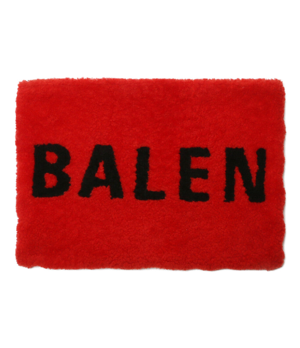 バレンシアガ balenciaga クラッチバッグ ボア ファー ロゴ総柄