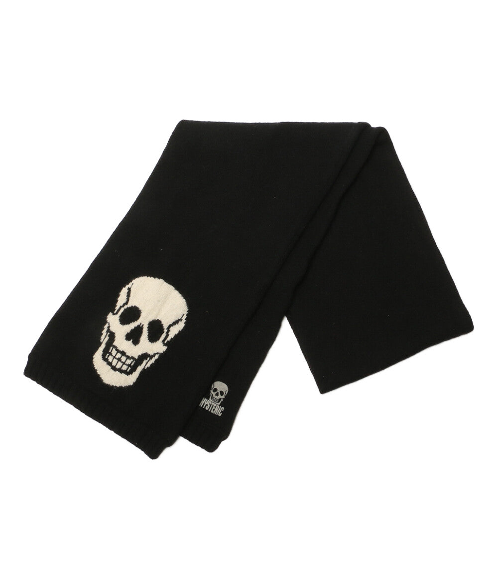 HYSTERIC ヒスグラ ウールマフラー 茶 ブラウン スカル 骸骨 ガイコツ HYSTERIC ヒスグラ ウールマフラー 茶 ブラウン スカル 骸骨 ガイコツ