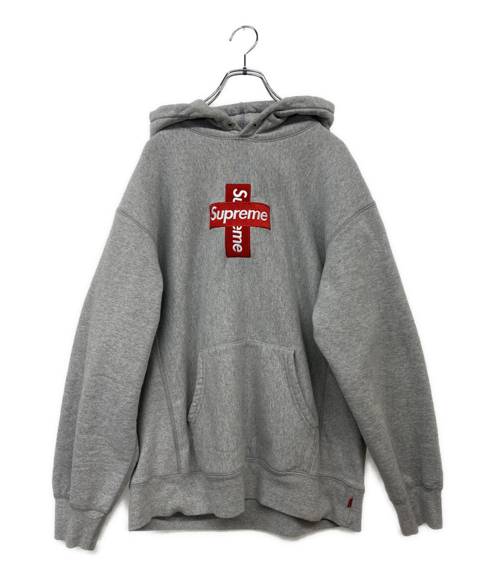 卍卍卍 Supreme Cross Box Logo パーカー グレー Supreme パーカー Cross Box Logo Hooded Sweatshirt メンズ SIZE L