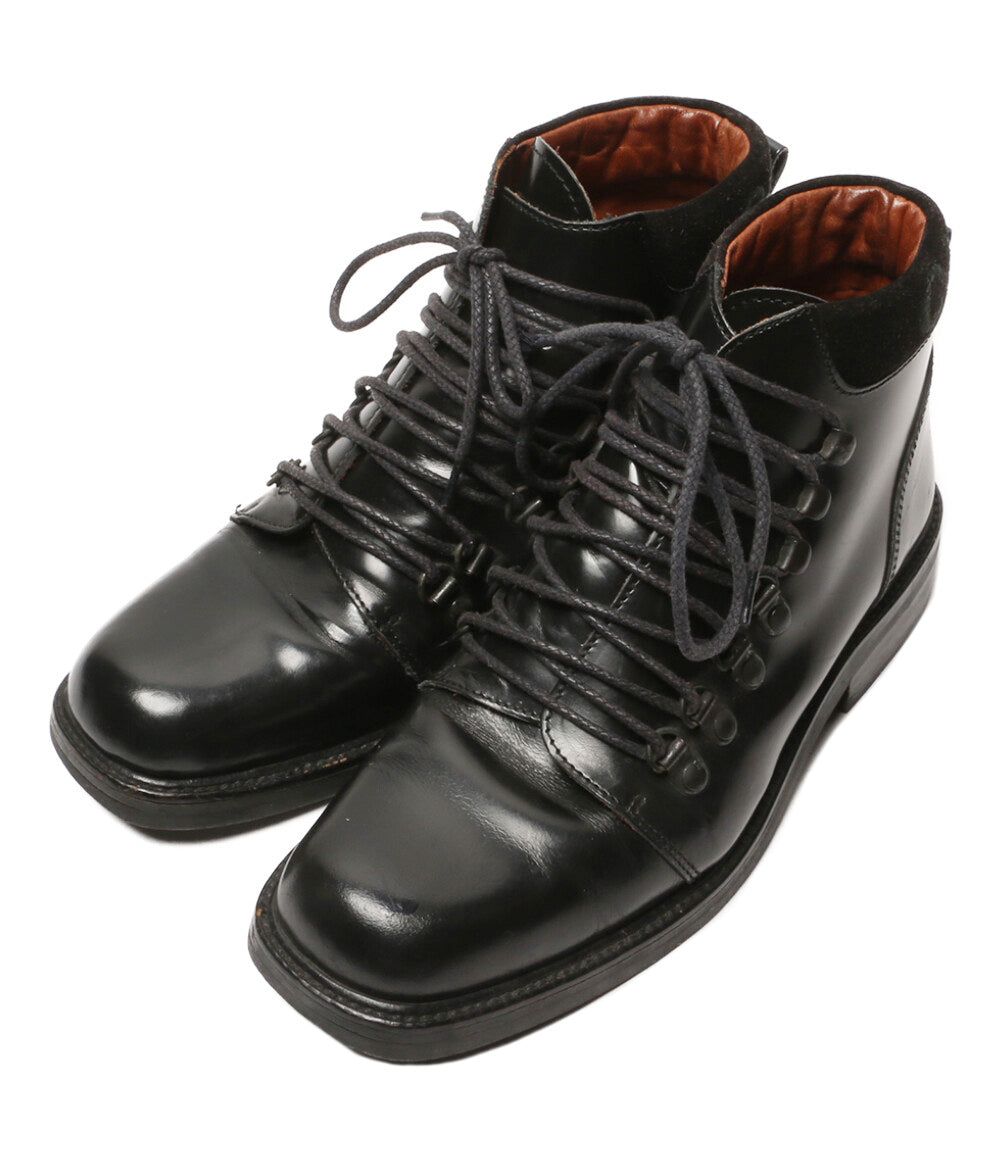 美品】GUCCI レースアップ ショートブーツ 36 ボルドー イタリア製 美