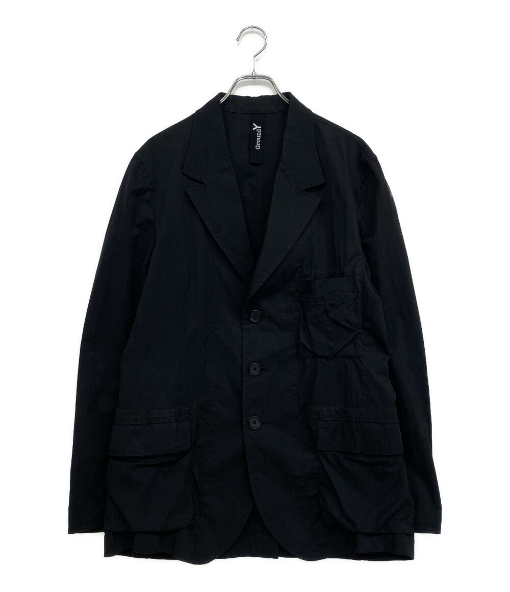 GROUND Y テーラードジャケット COTTON NYLON OXFORD LONG JACKET 24AW