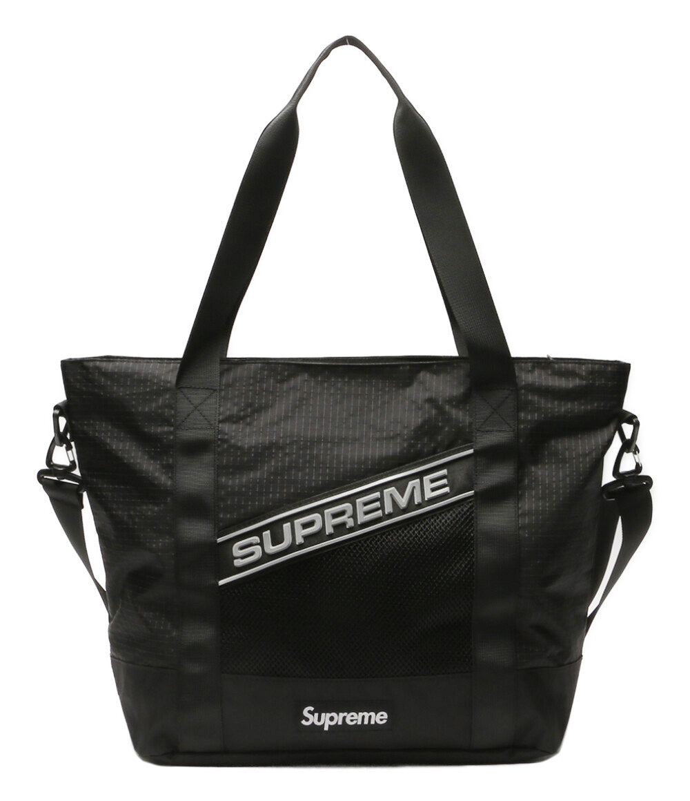 美品 Supreme トートバッグ リフレクターロゴブラックトート 23FW