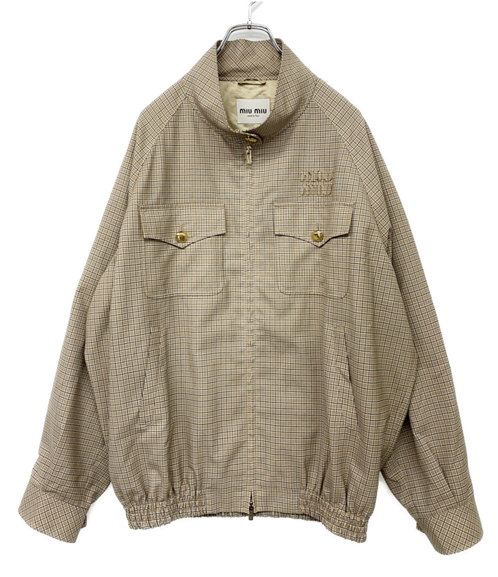 MIU MIU ML943 チェックブルゾン 23AW レディース SIZE 40 ミュウ