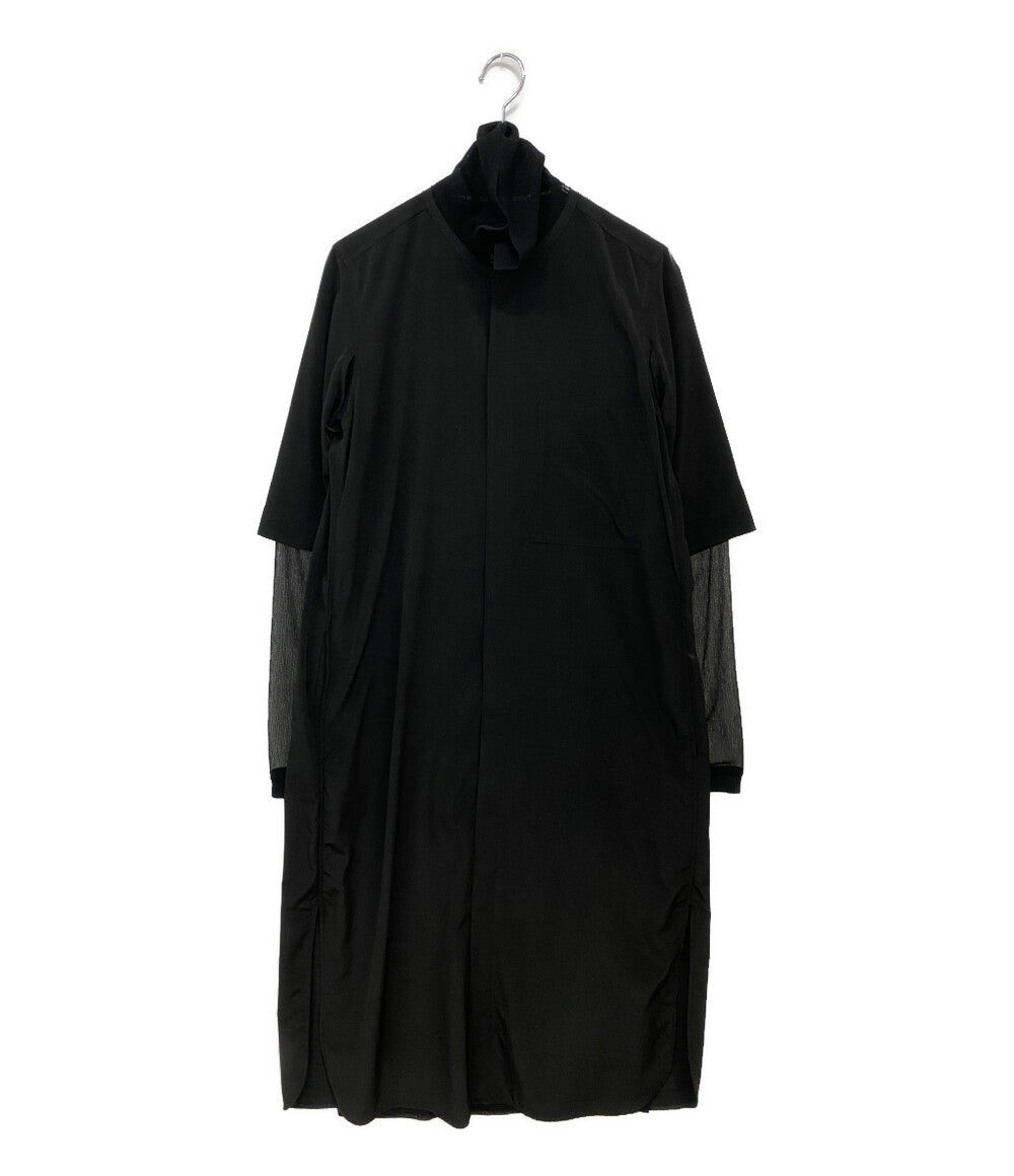 Y's 長袖ワンピース TRIACETATE POLYESTER LAYERED SHIRT 23SS YZ-B41