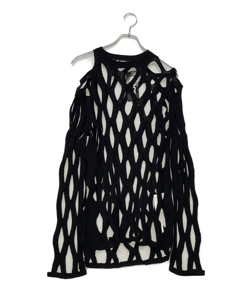 美品 BLACK COMME des GARCONS 格子柄メッシュニット 24ss 1M-N005 美品 BLACK COMME des GARCONS 格子柄メッシュニット 24ss 1M-N005