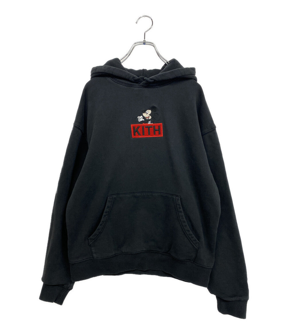 B*中様 KITH Disney コラボ パーカー M ブラック　フーディー　デ KITH×Disney ディズニー パーカー Mickey Classic Logo Hoodie メンズ