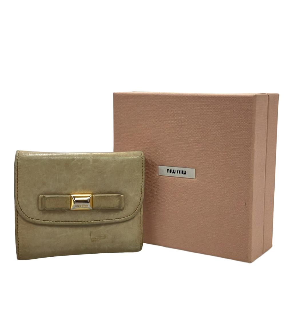 Miu Miu ダブルホック 三つ折り財布 レディース ミュウ ミュウ