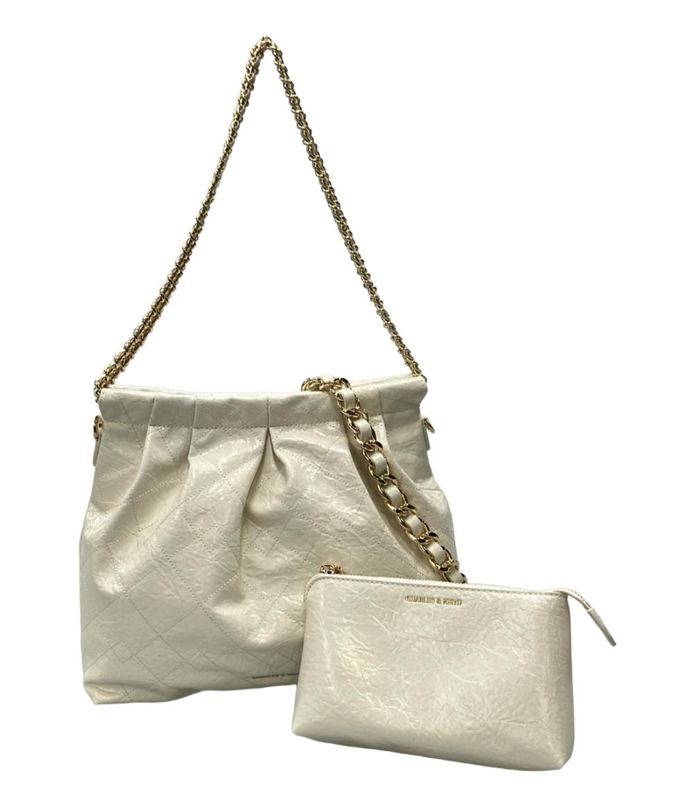 美品 チャールズアンドキース 2WAY ハンドバッグ ショルダーバッグ 斜め掛け レディース CHARLES & KEITH