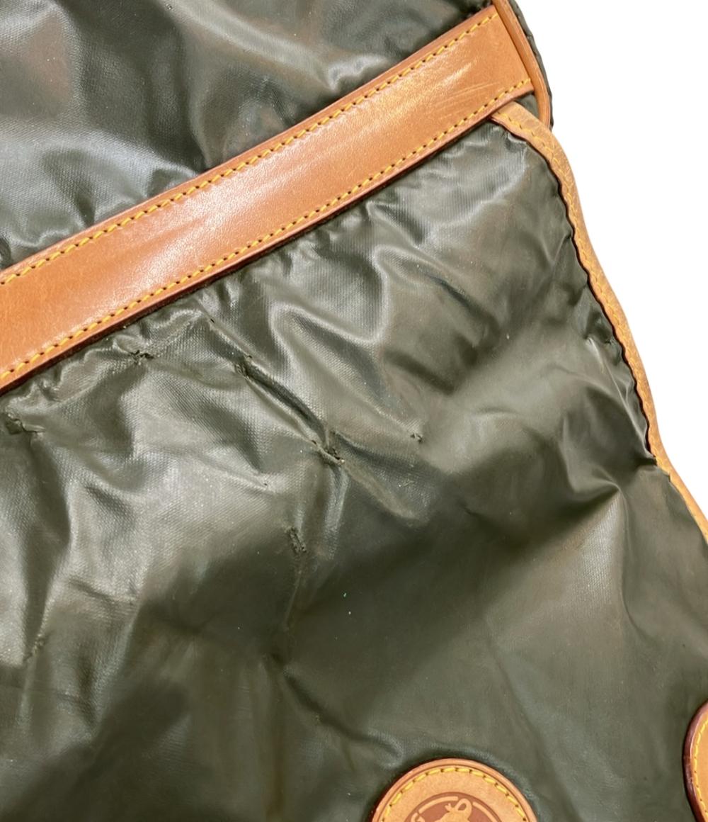 訳あり ハンティングワールド ショルダーバッグ 斜め掛け バチュークロス ヌメ革 メンズ HUNTING WORLD