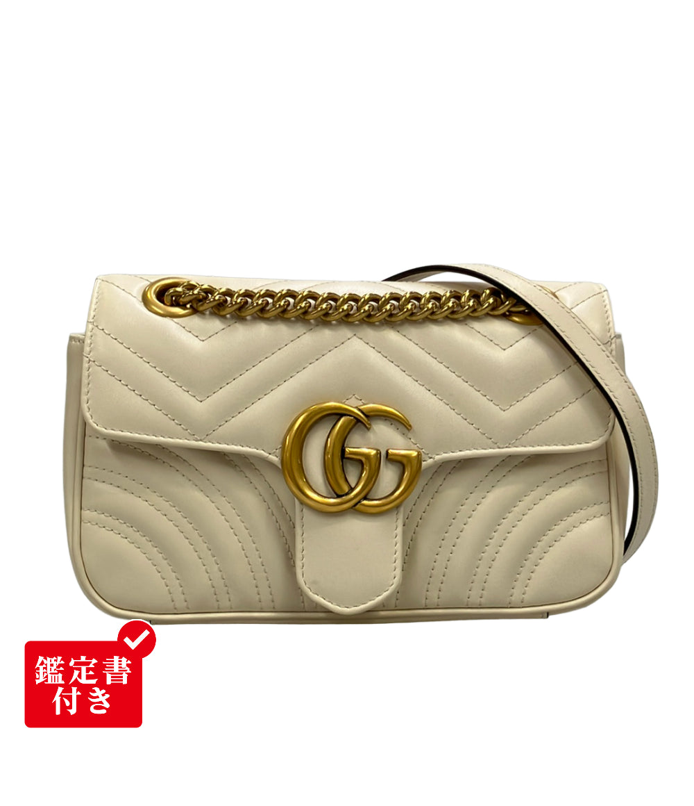 GUCCI チェーンショルダーバッグ 斜め掛け 肩掛け GGマーモント 446744