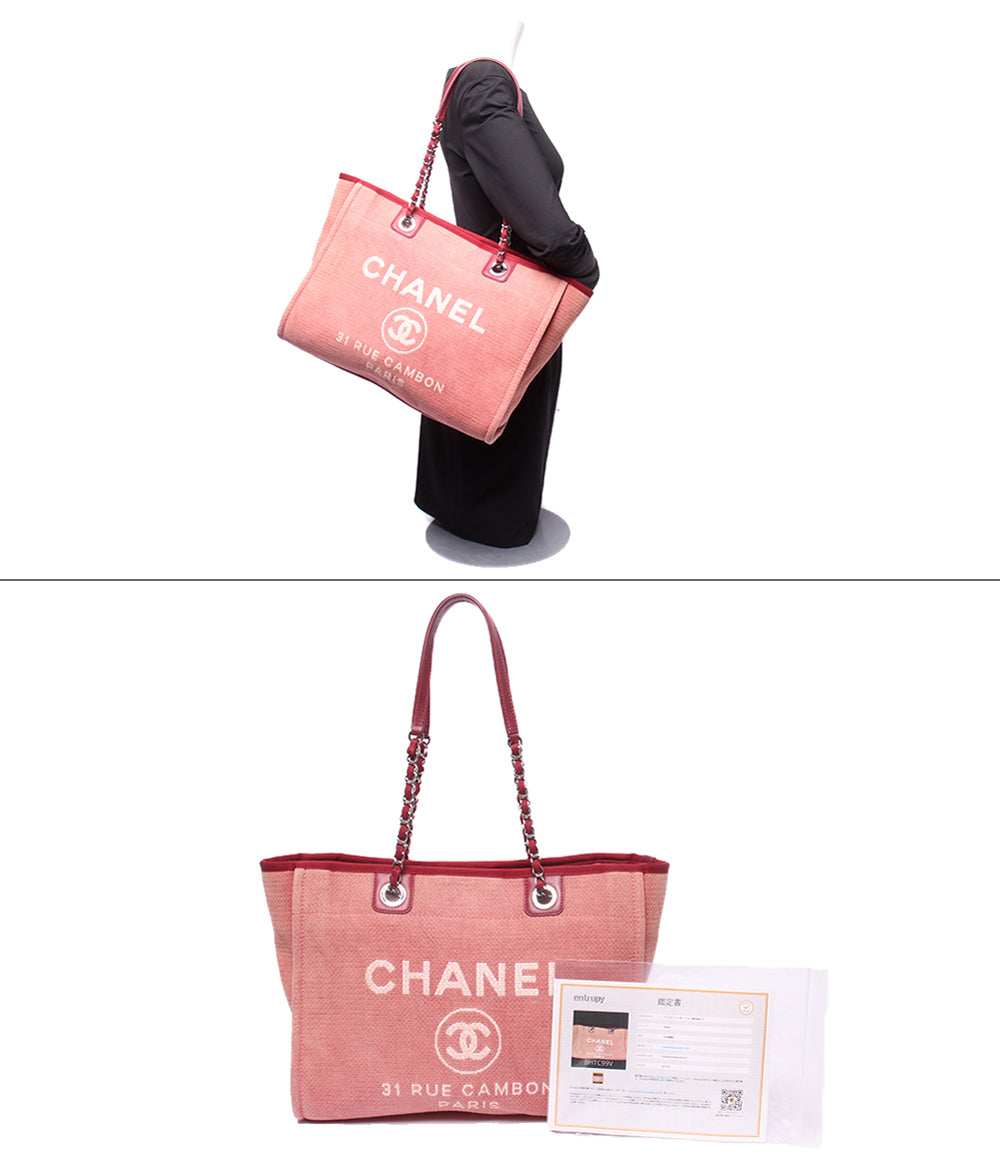 CHANEL トートバッグ ショルダーバッグ 肩掛け シルバー金具 16番台 ドーヴィルMM A67001 レディース シャネル