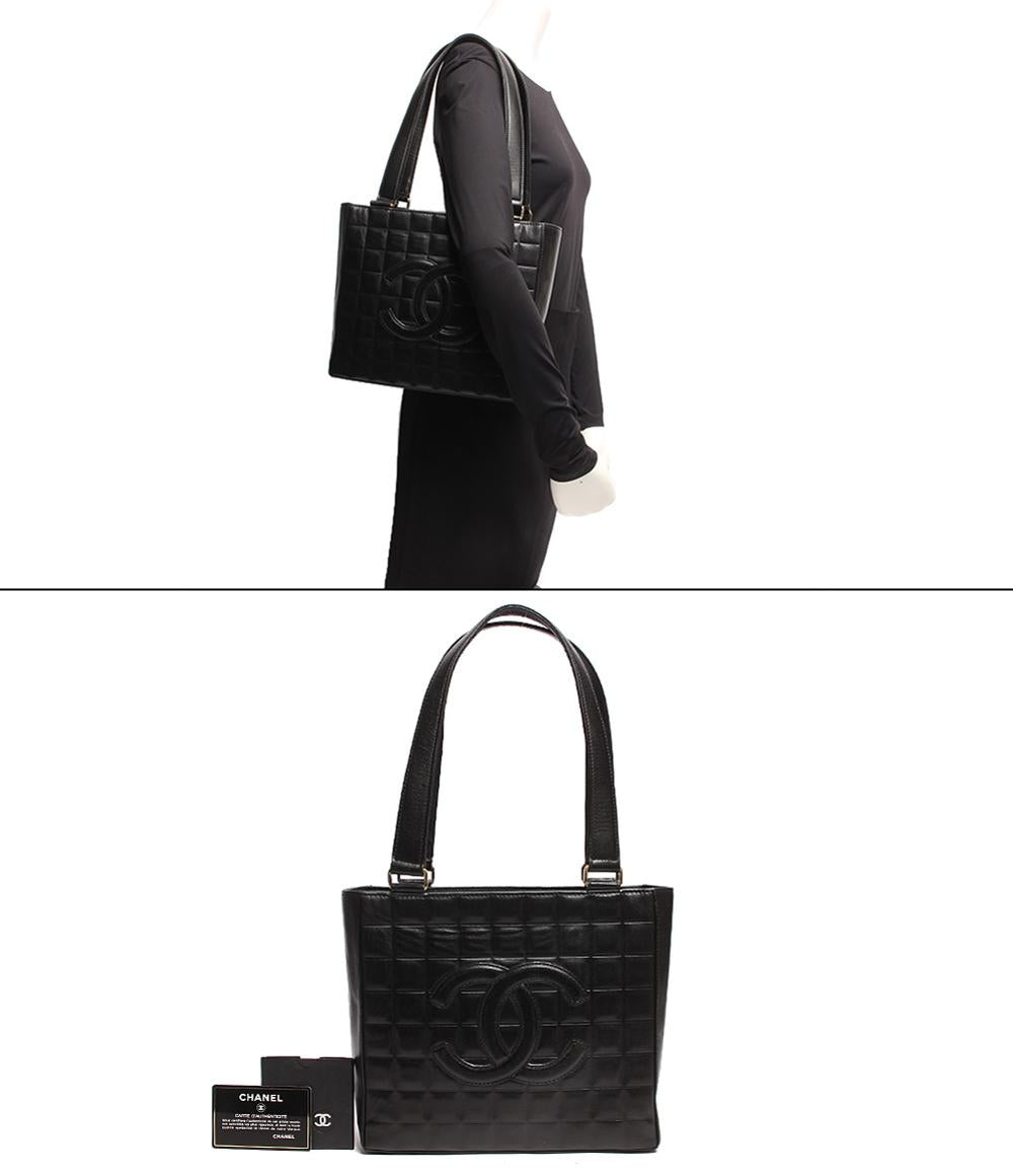 シャネル レザートートバッグ ョルダーバッグ ココマーク ゴールド金具 チョコバー レディース CHANEL