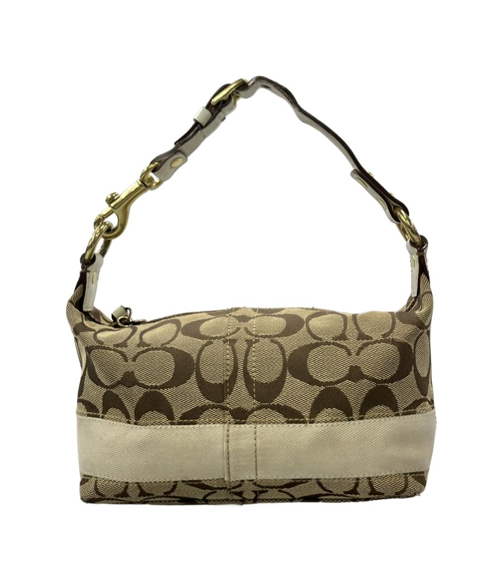 訳あり COACH ハンドバッグ アクセサリーポーチ シグネチャー 40757