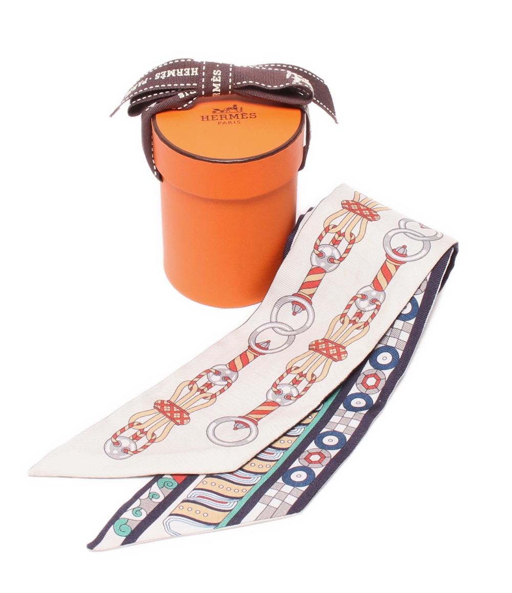 美品 エルメス ツイリー スカーフ シルク100% ハーネスの薔薇窓 レディース HERMES