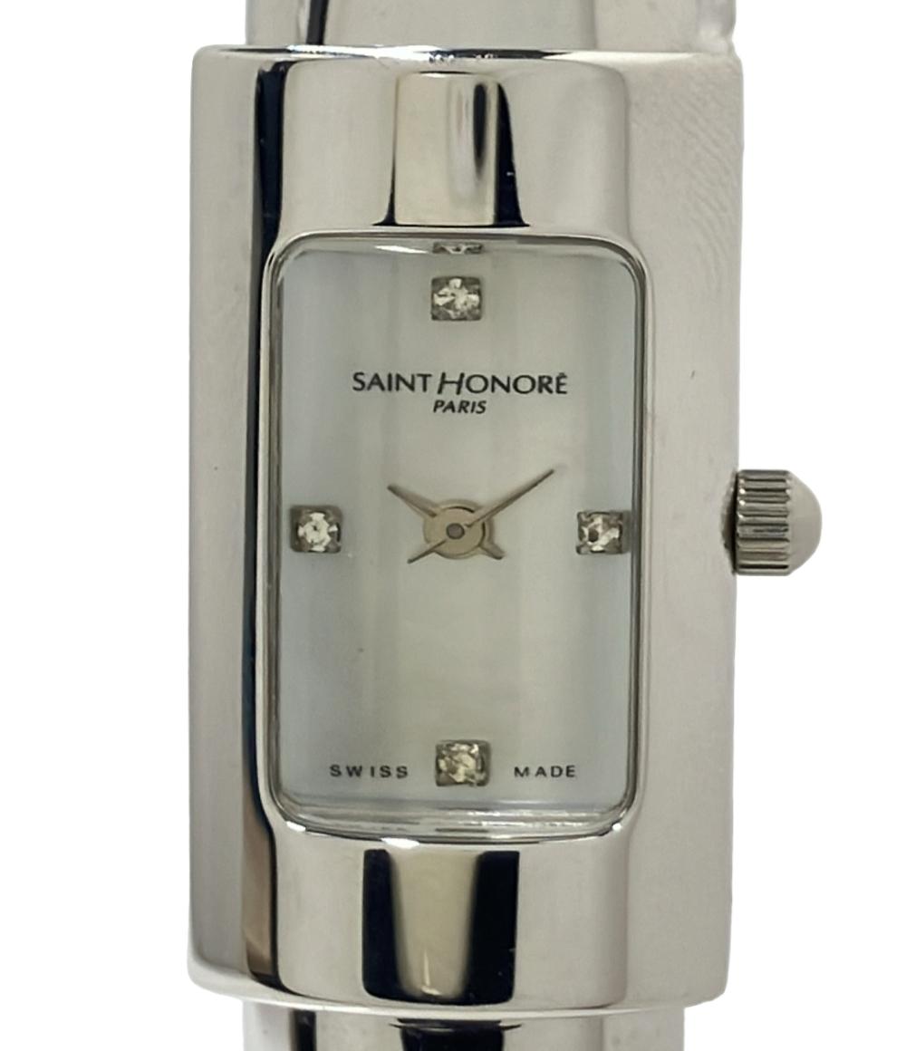 SAINT HONORE 腕時計 レディース クォーツ シェル文字盤 美品 SAINT HONORE 腕時計 クオーツ シェル レディース サントノーレ