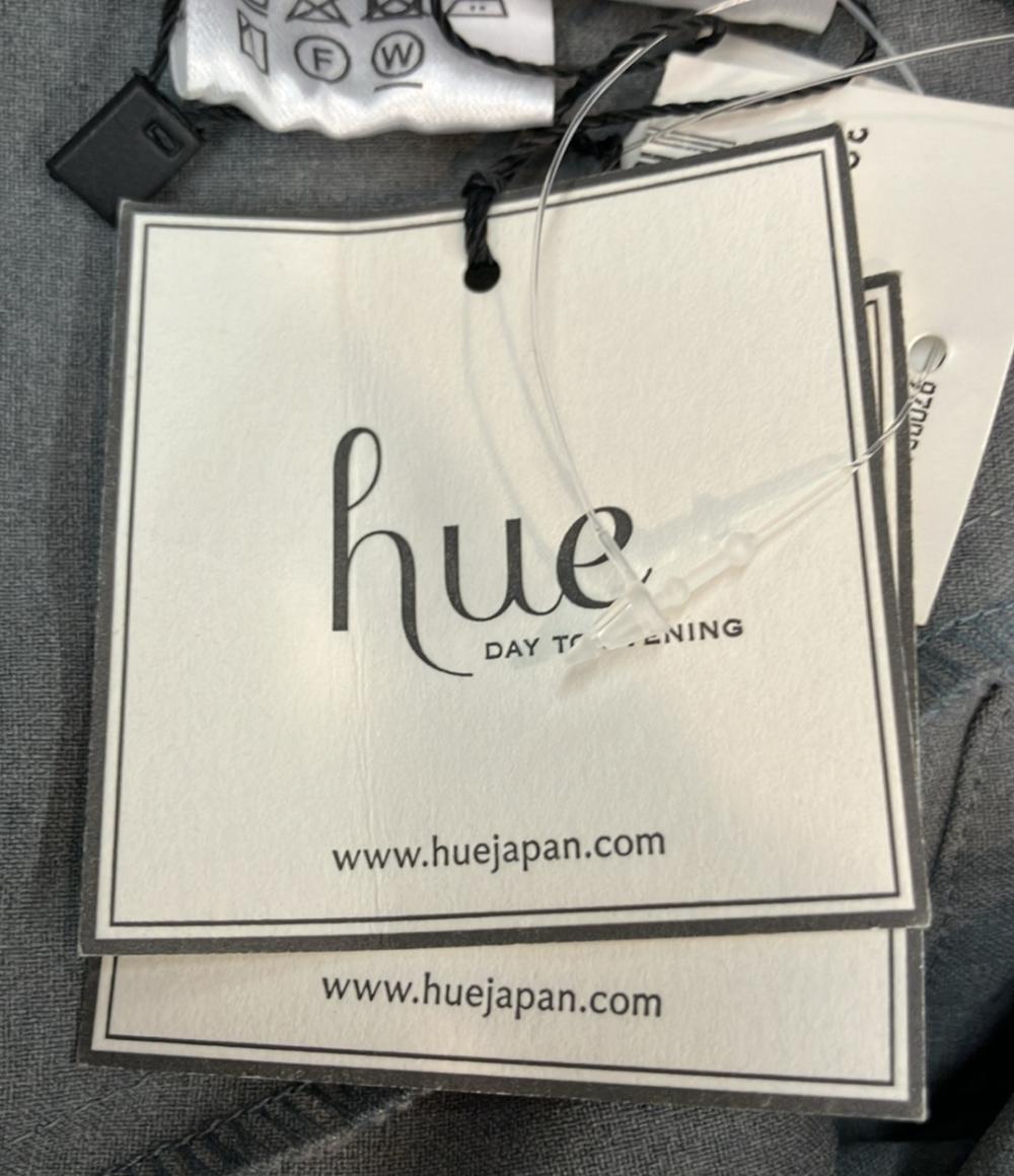 美品 hue DAY TO EVENING セットアップ パンツスーツ ペプラム パール タグ付き レディース SIZE S ヒュー デイ トゥ イブニング