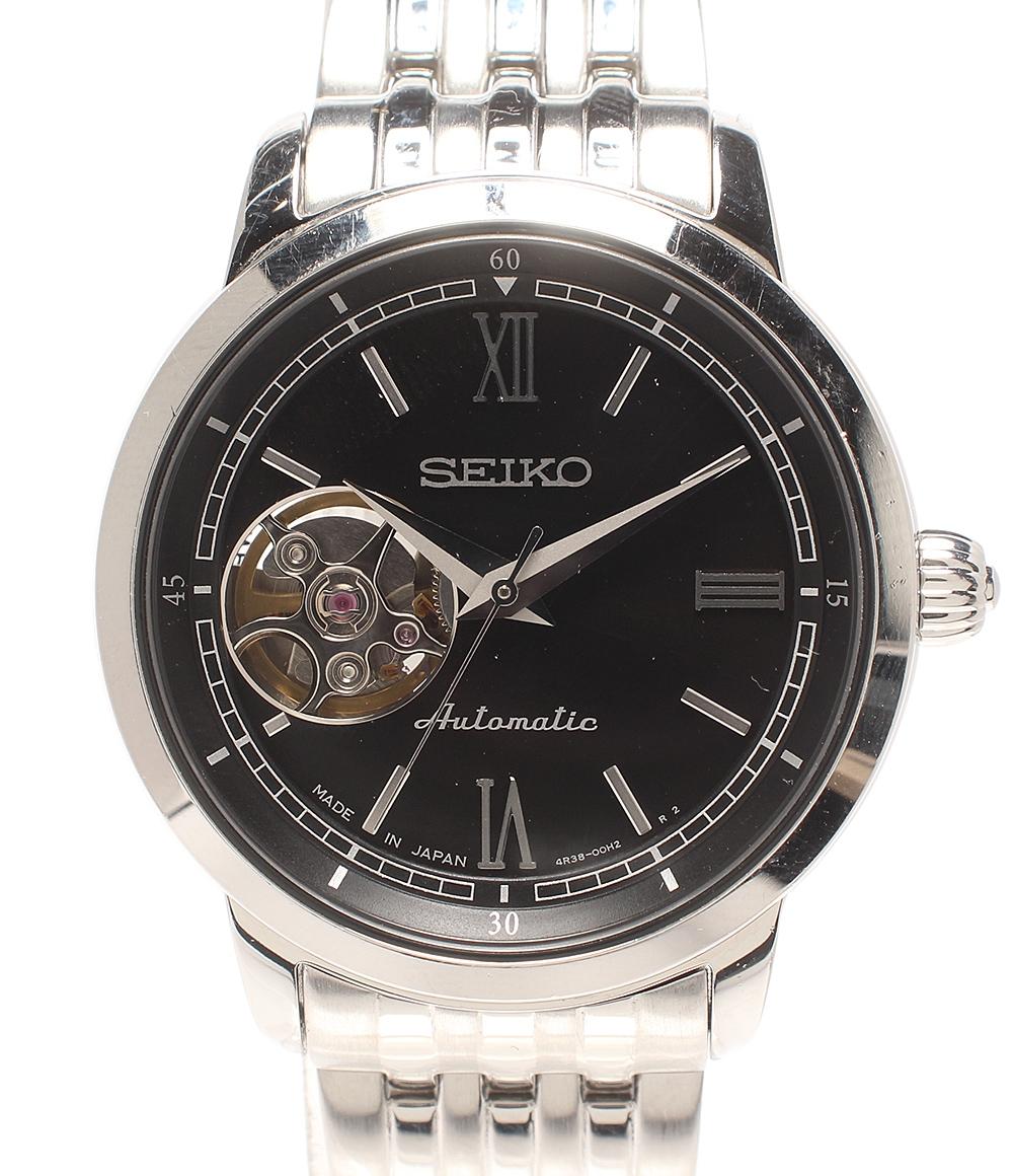 SEIKO 腕時計 自動巻き ブラック 4R38-00K0 メンズ セイコー – Rehello
