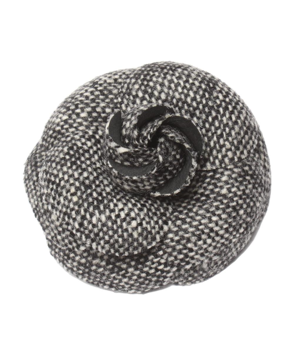美品 CHANEL コサージュ カメリア ツイード レディース シャネル