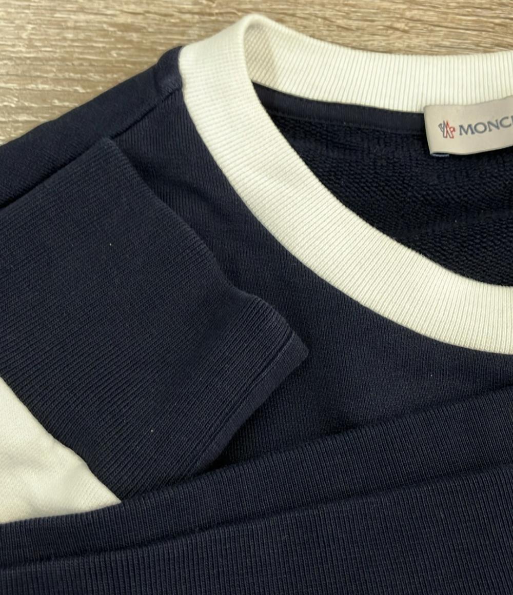 MONCLER スウェット ロゴ ネイビー×ホワイト I10918G00003 メンズ SIZE M モンクレール