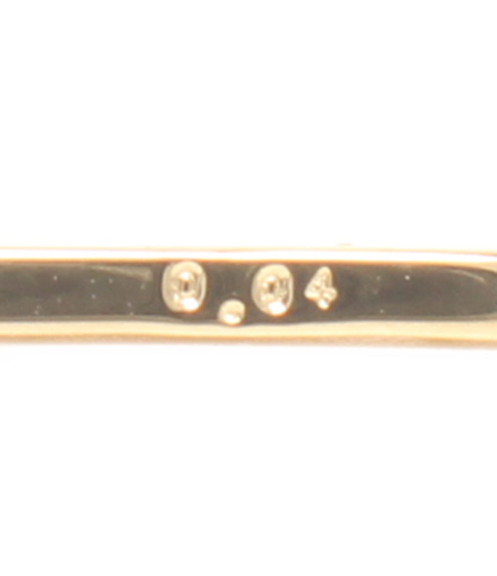 美品 agete ネックレス K18 ダイヤ0.04ct レディース アガット