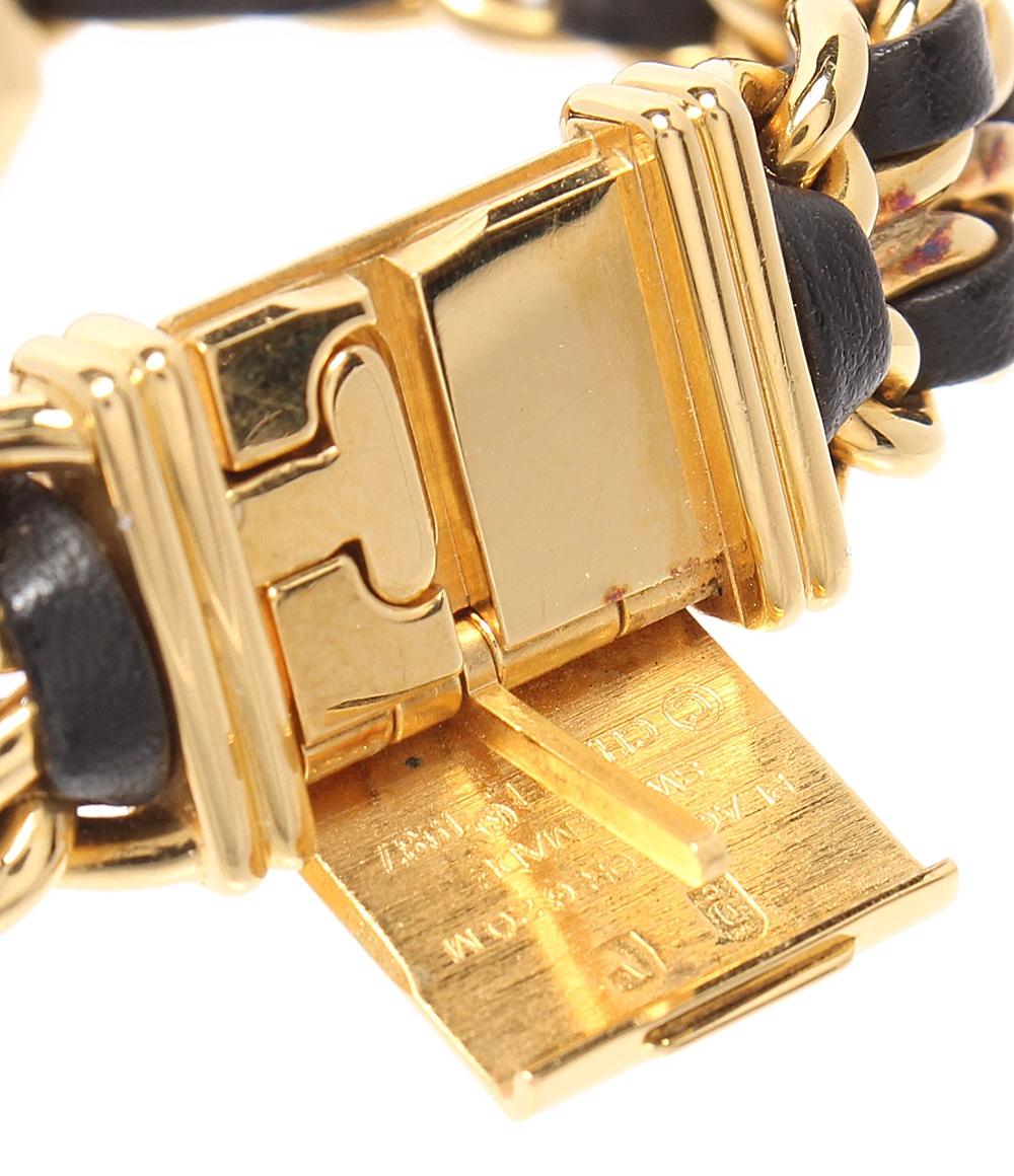 CHANEL 腕時計 プルミエールM クオーツ ブラック H0001 レディース シャネル