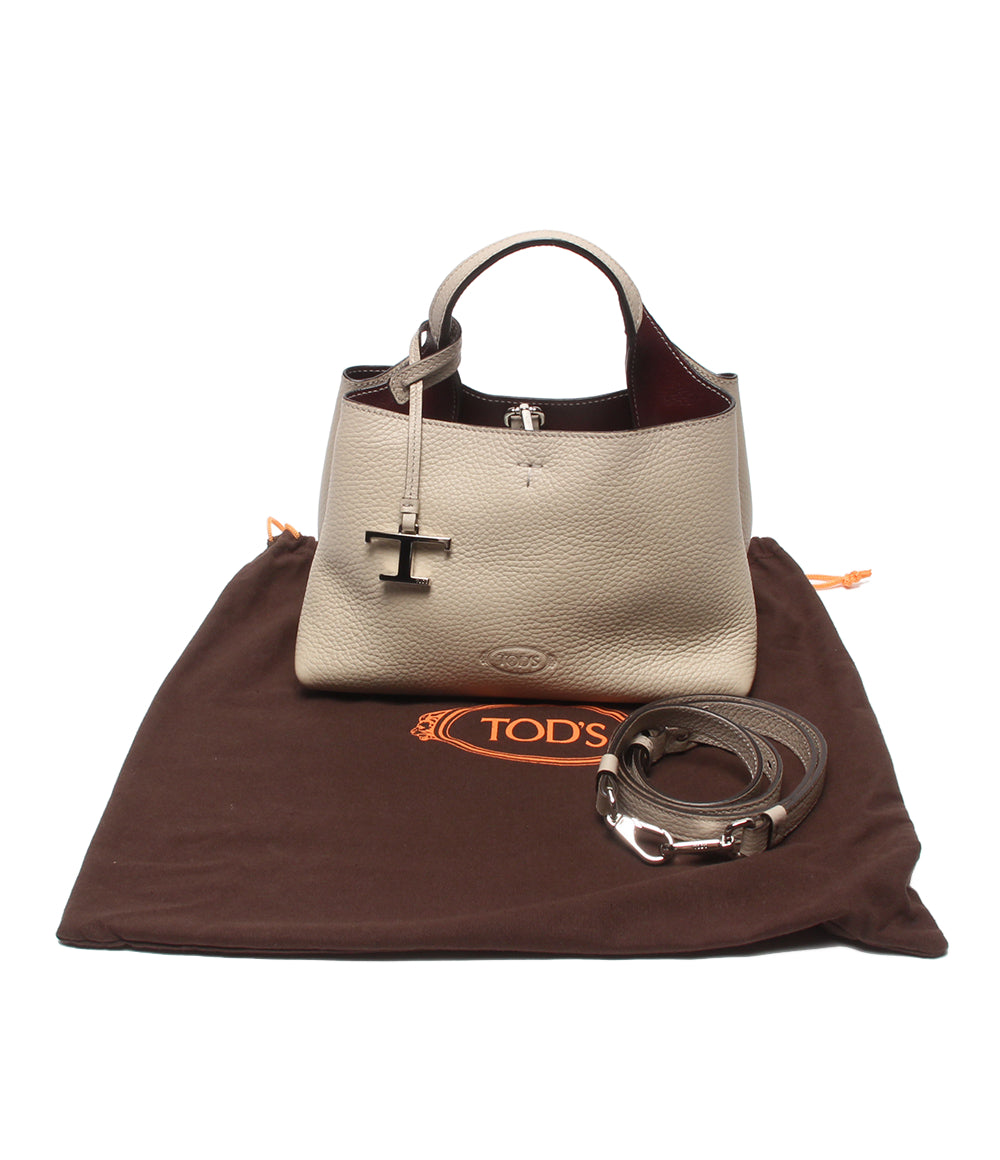 TOD’S 2wayショルダーバッグ ハンドバッグ 斜め掛け Tタイムレス レディース トッズ