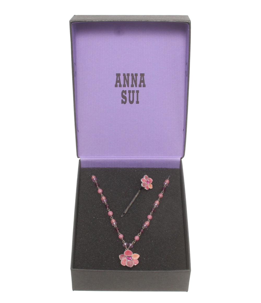 美品 ANNA SUI ネックレス ヘアピン 2点セット レディース アナスイ