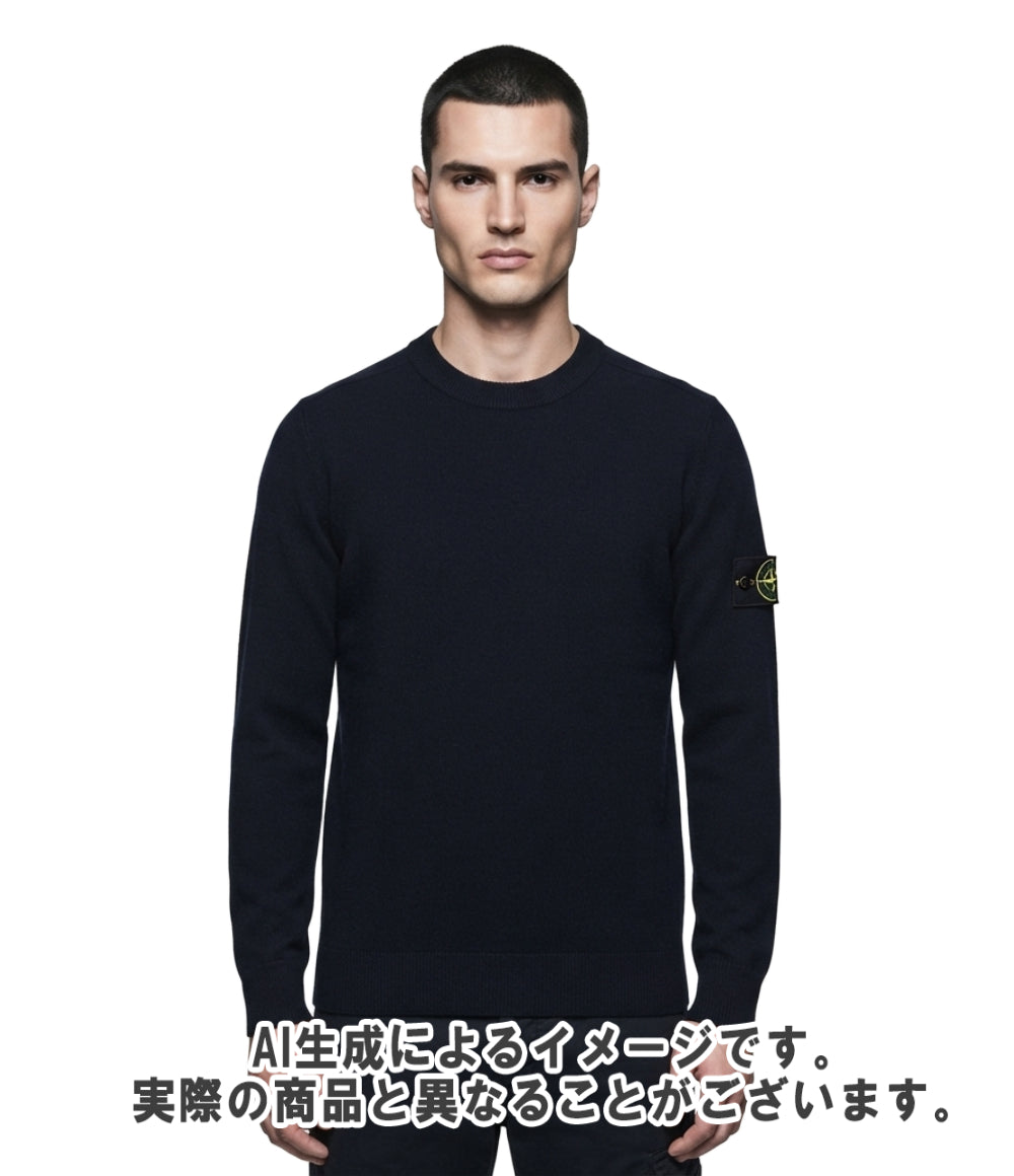 STONE ISLAND 長袖ニット クールネック ロゴパッチクルーネックジャンパー K2S155100071S00C4 メンズ SIZE M ストーンアイランド
