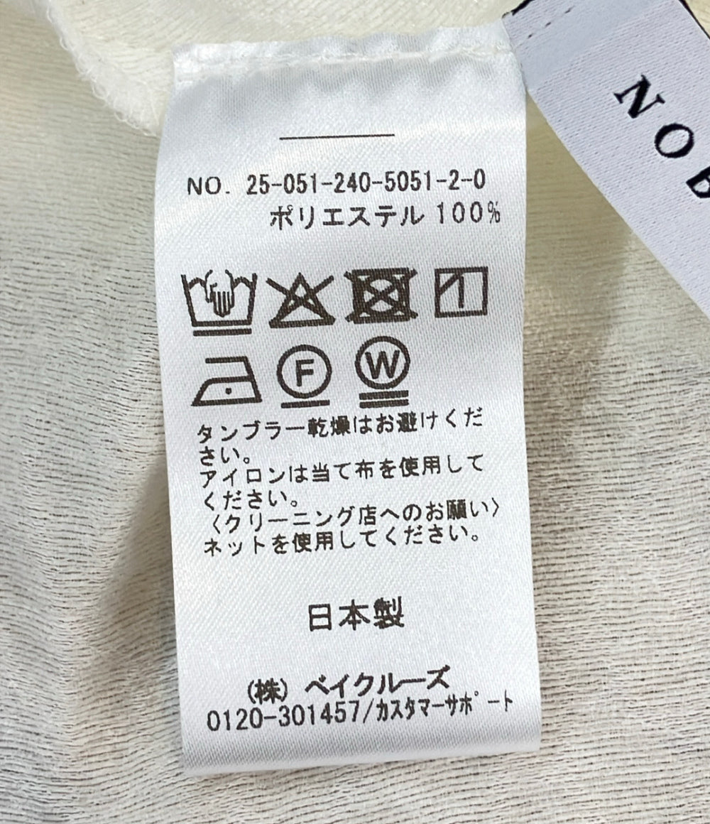 美品 NOBLE シアーノイズジャガードブラウス レディース ノーブル
