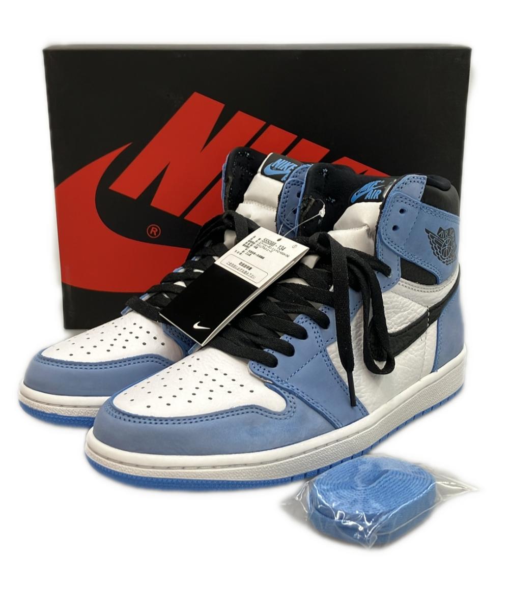 美品 Air Jordan NIKE ハイカットスニーカー ユニバーシティブルー 