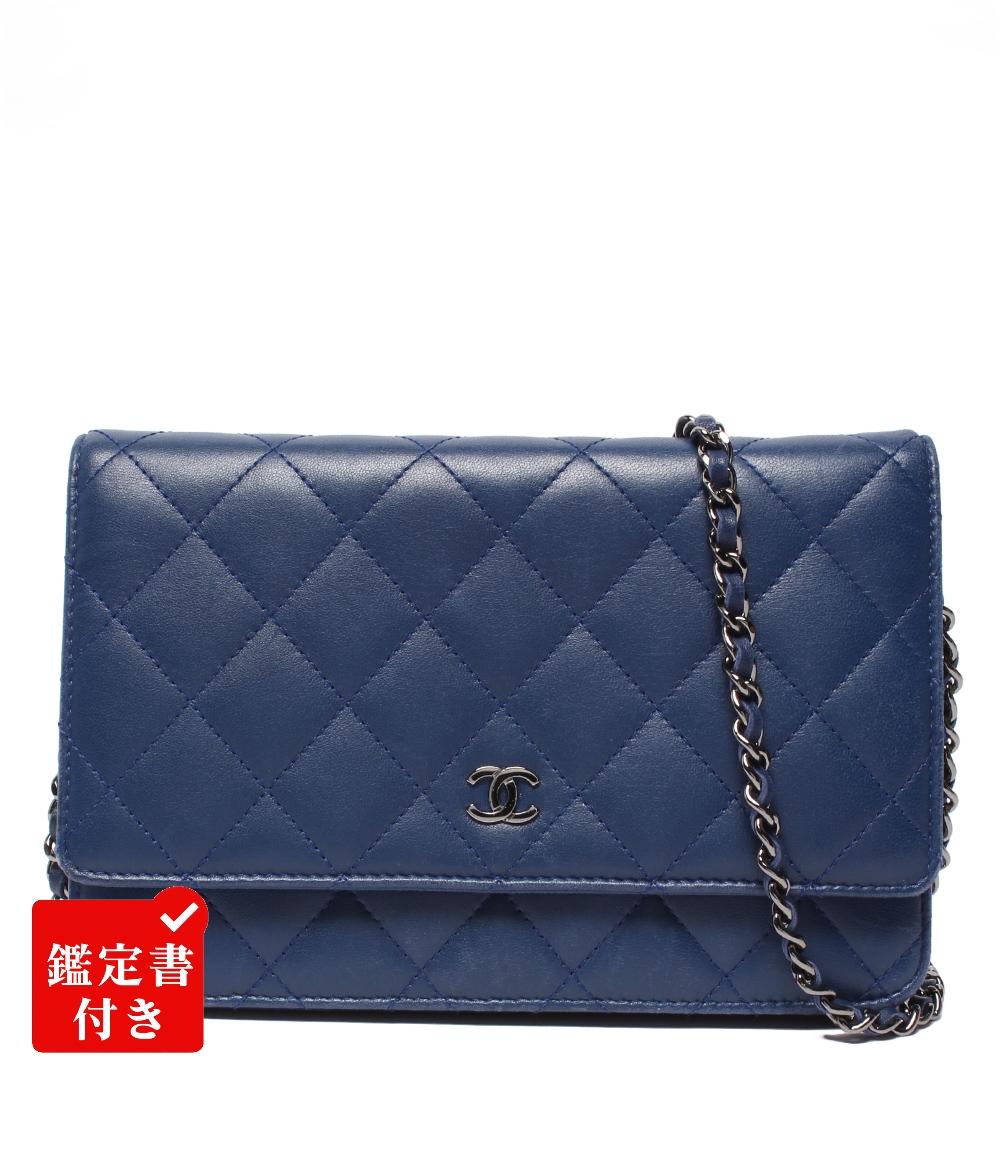 CHANEL チェーンウォレット ショルダーバッグ シルバー金具 マトラッセ
