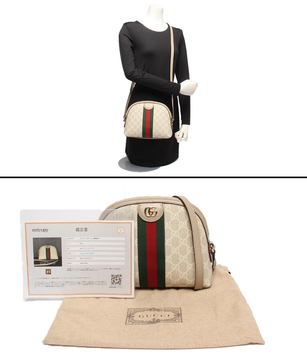 美品 GUCCI ショルダーバッグ 斜め掛け オフディア GGスプリーム 499621 486628 レディース グッチ