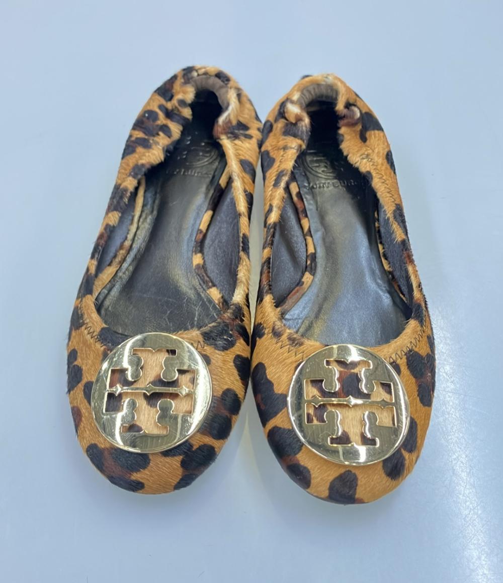Tory Burch バレエシューズ レオパード柄 ハラコ レディース SIZE 5 1/2 (22.5cm) トリーバーチ