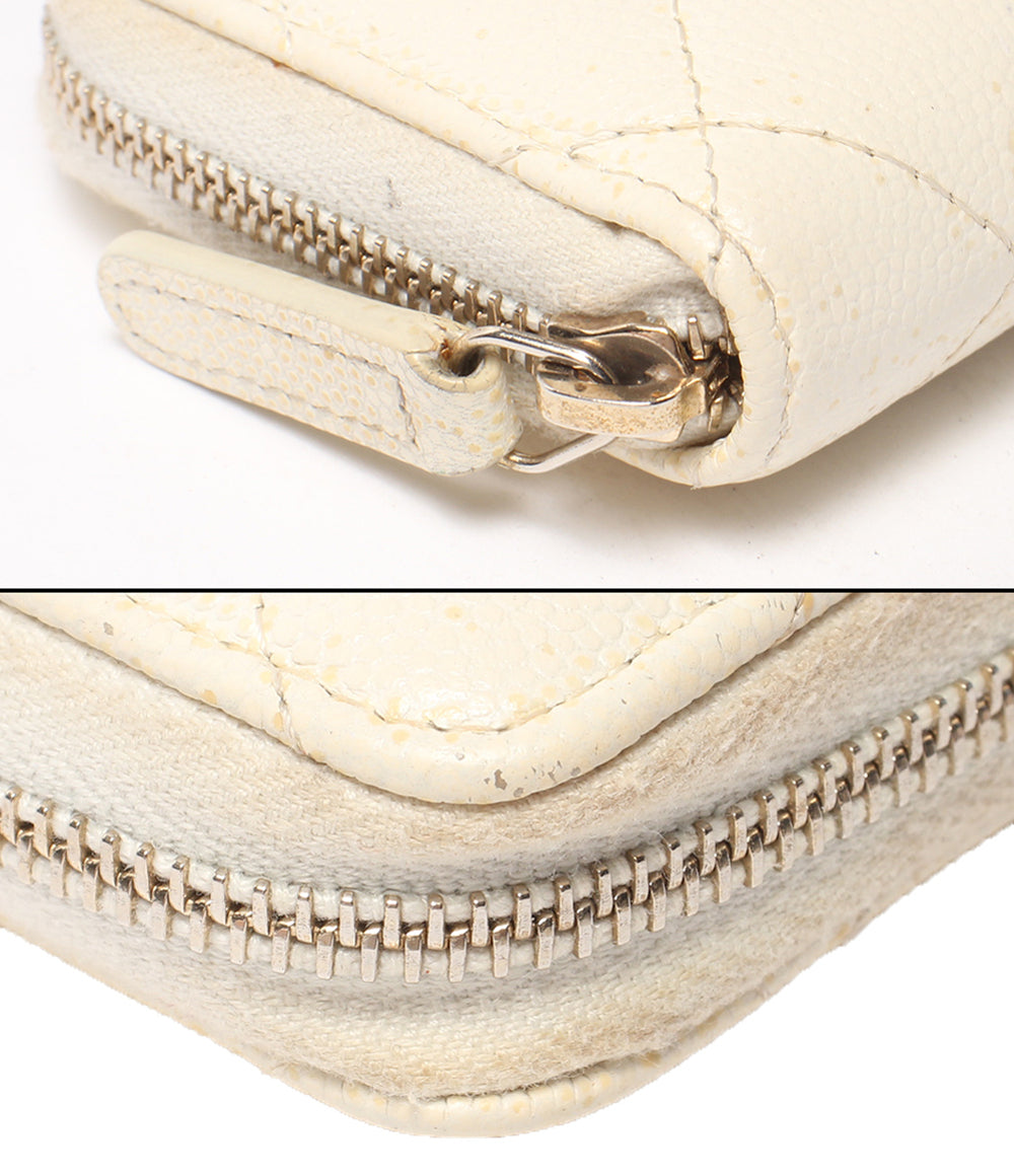 CHANEL コインケース ゴールド金具 キャビアスキン マトラッセ 27番台 ココマーク レディース シャネル