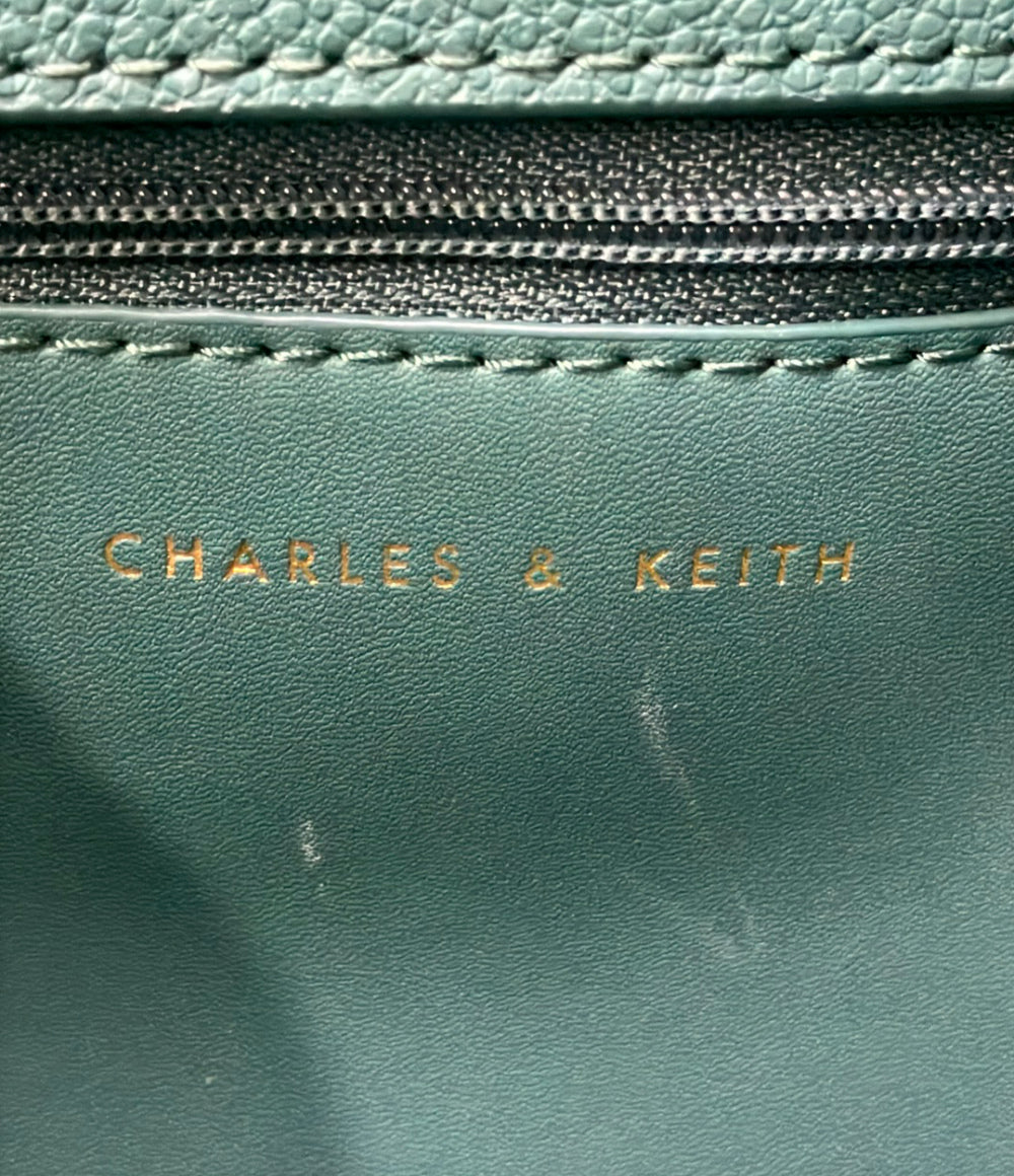 美品 CHARLES&KEITH ハンドバッグ ショルダーバッグ 2WAY 斜め掛け レザー レディース チャールズ&キース