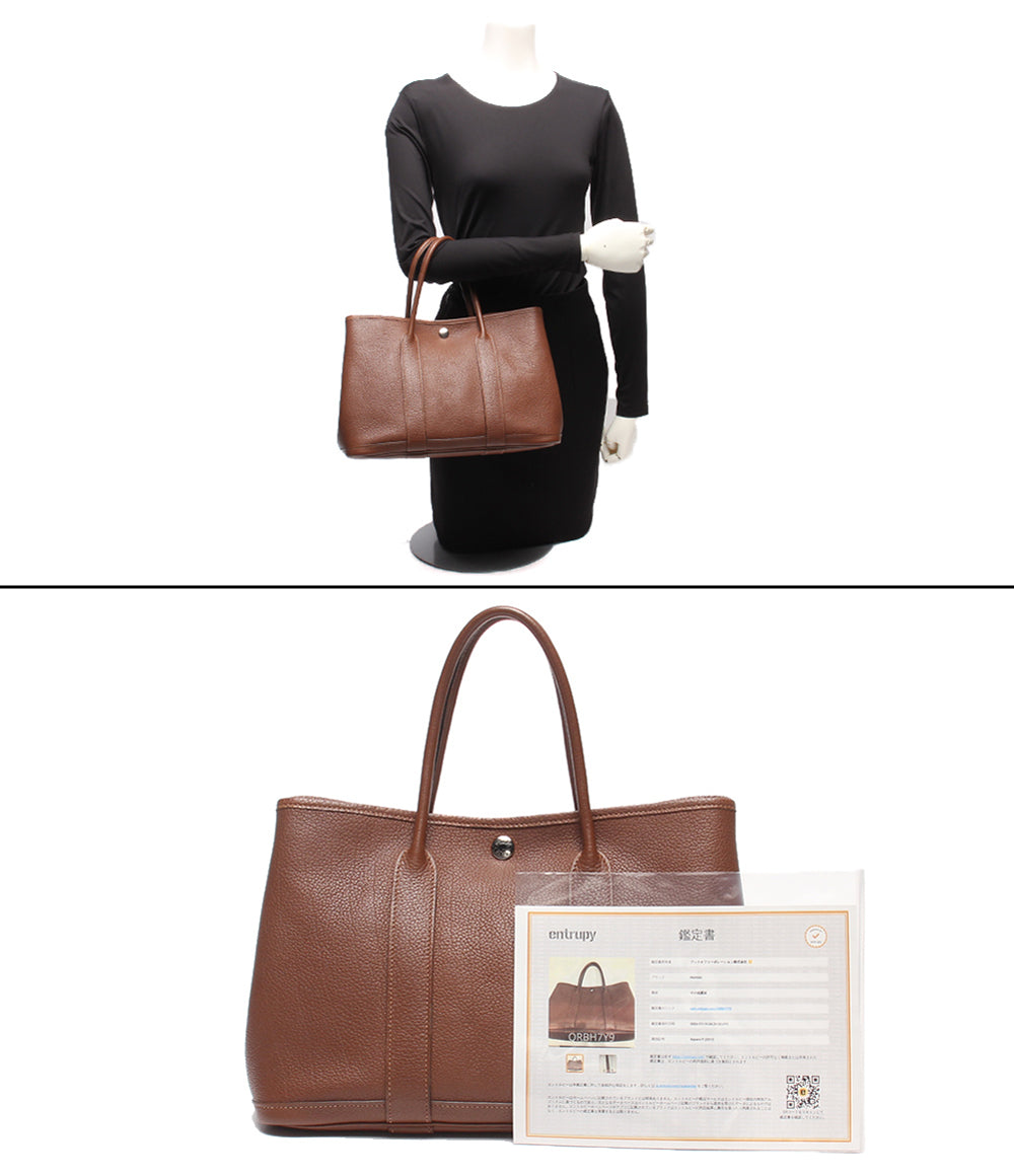HERMES ハンドバッグ □P刻印 シルバー金具 ガーデンパーティTPM レディース エルメス
