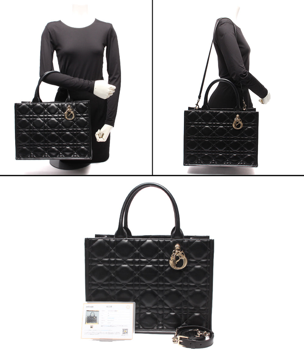 Christian Dior 2WAYトートバッグ ショルダーバッグ 肩掛け ブックトートバッグ ミディアム マクロカナージュ レディース クリスチャンディオール
