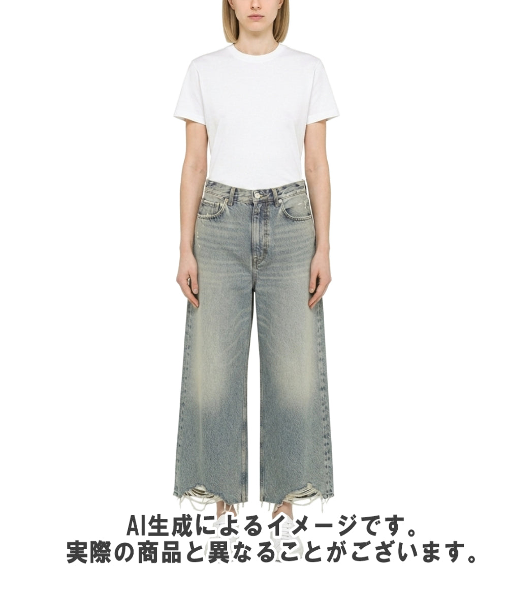 BALENCIAGA ワイドバギーデニムパンツ ダメージ加工 697886 レディース SIZE 24 (XL) バレンシアガ