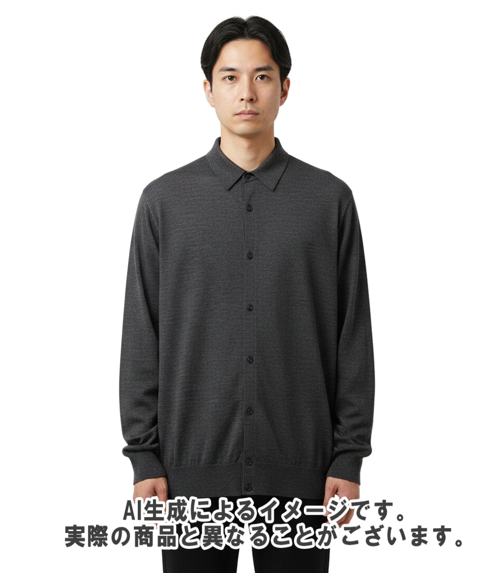 COMOLI ウール 衿つき カーディガン C03-06011 メンズ SIZE 3 コモリ