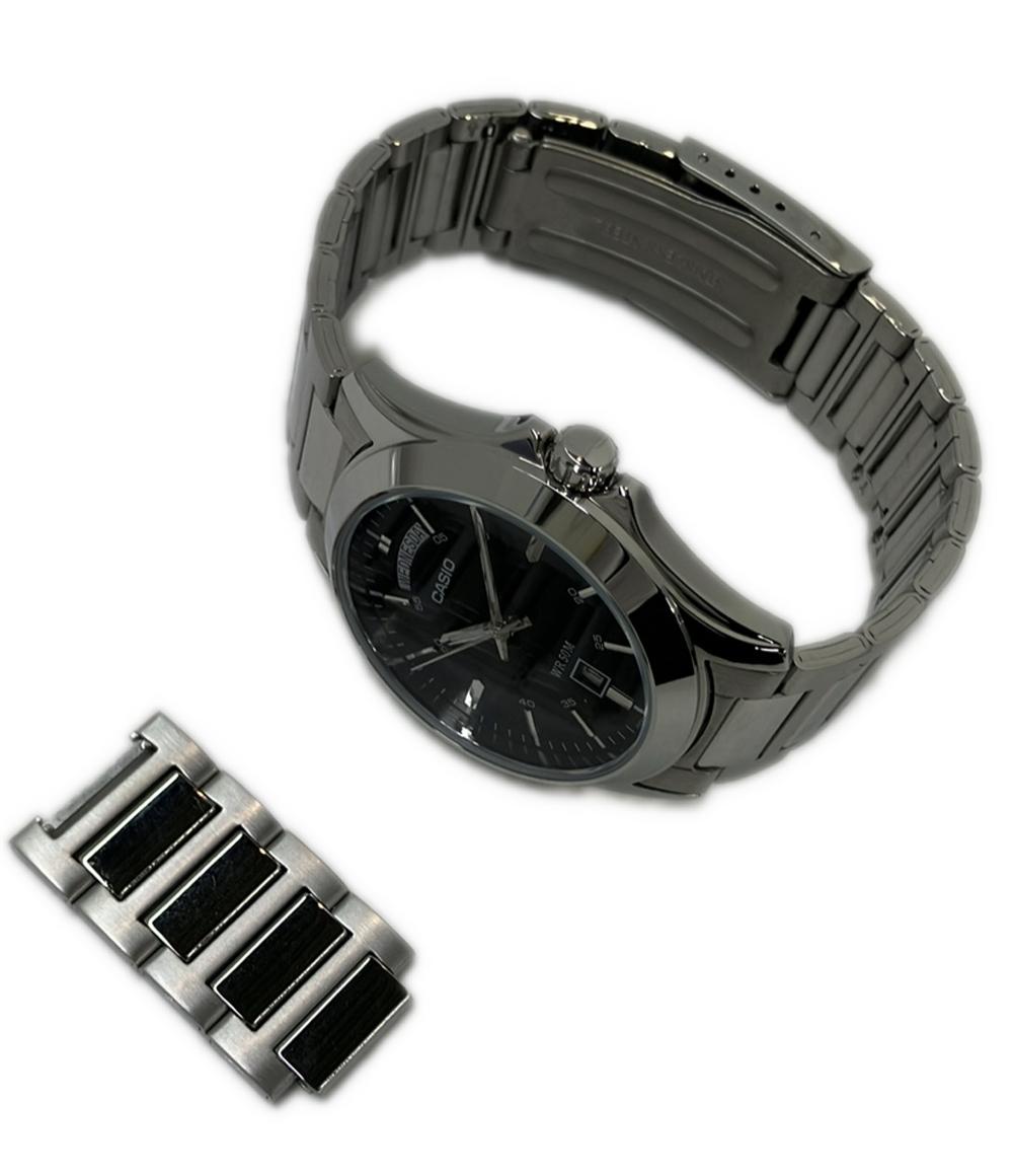 美品 CASIO 腕時計 クオーツ ブラック MTP-1370 メンズ カシオ