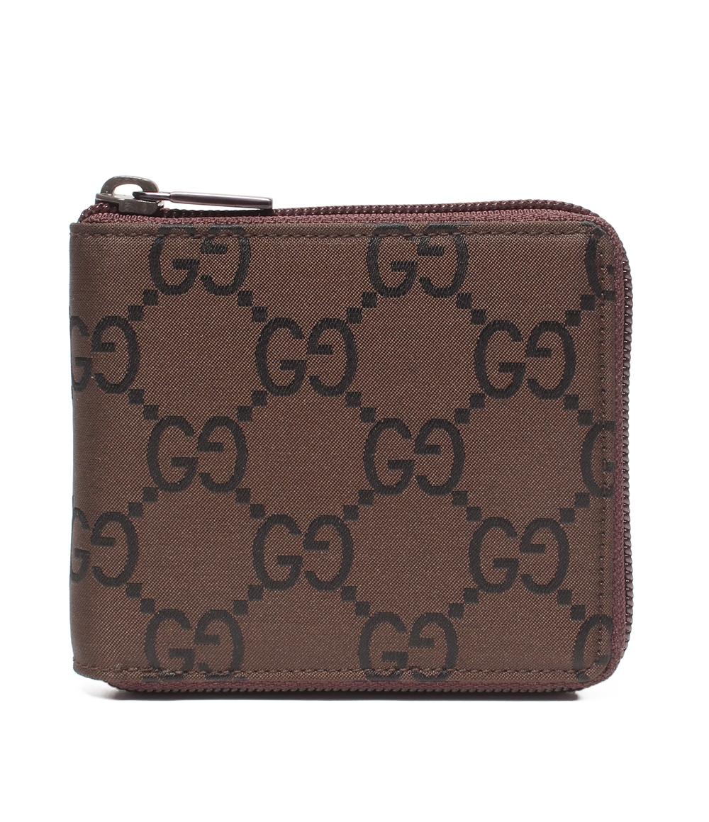 美品 GUCCI ラウンドファスナー二つ折り財布 034 1408 0801 メンズ
