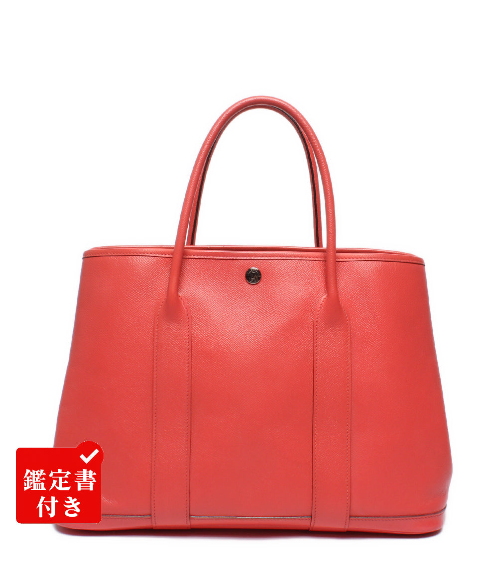 HERMES トートバッグ 美品 HERMES トートバッグ ハンドバッグ X刻印 シルバー金具 ガーデン