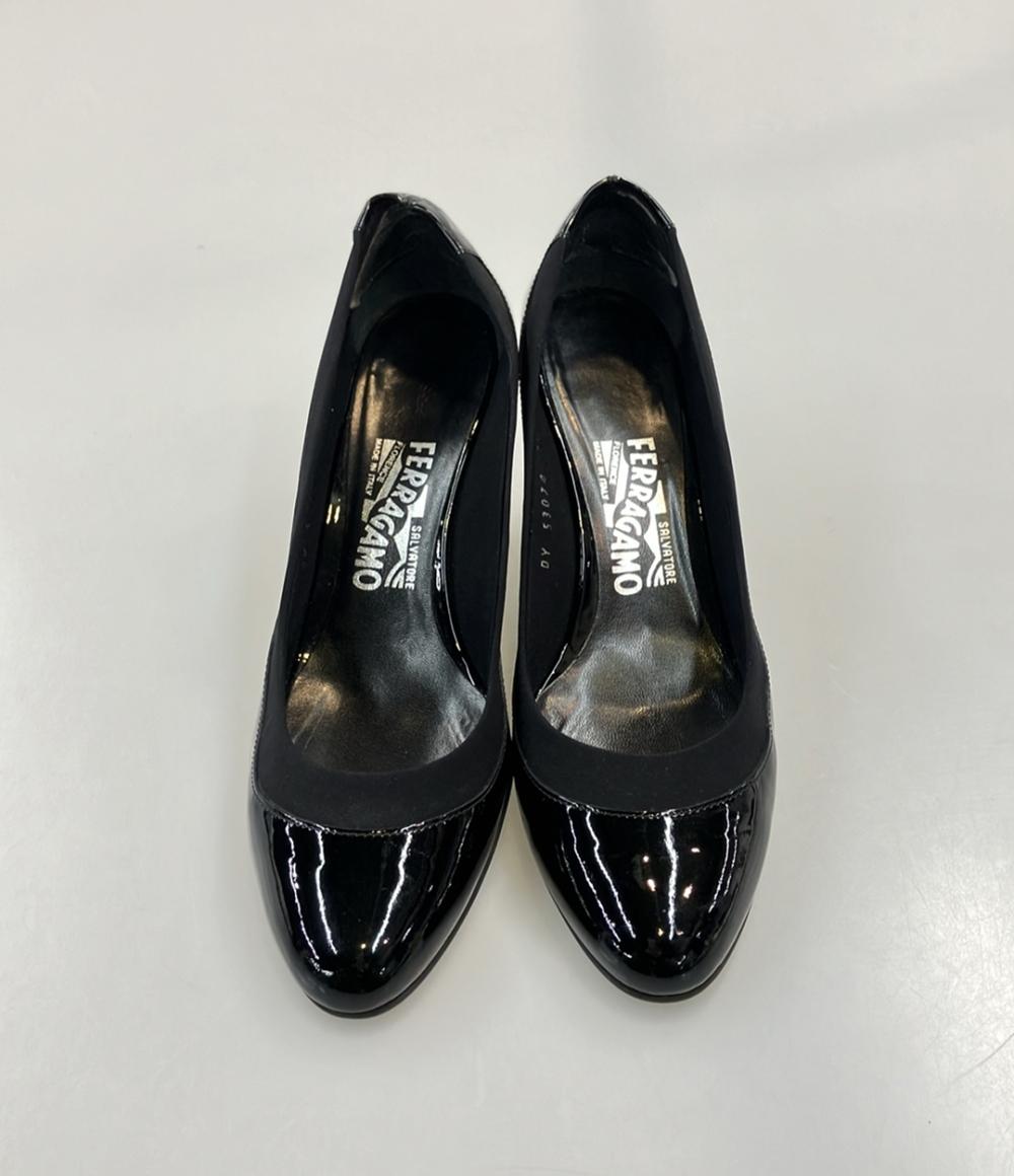 Salvatore Ferragamo ウェッジソールパンプス エナメル レディース SIZE 7 1/2 (25cm) サルヴァトーレフェラガモ