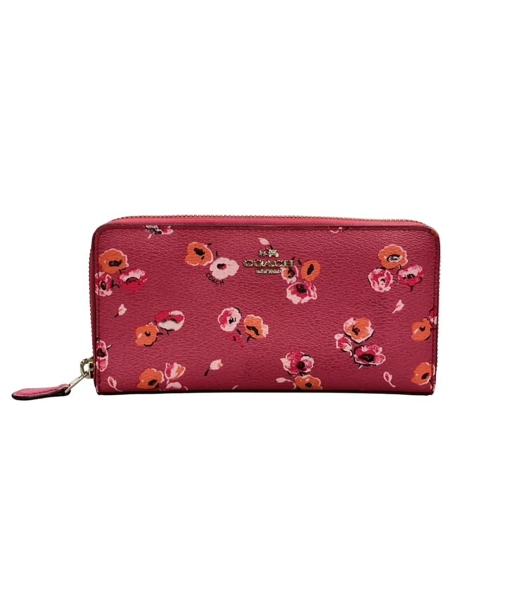 売り切れごめん‼️COACHコーチ　長財布　レッドフラワー COACH（コーチ） 国内発送 財布 レディース 長財布 レザー フローラル