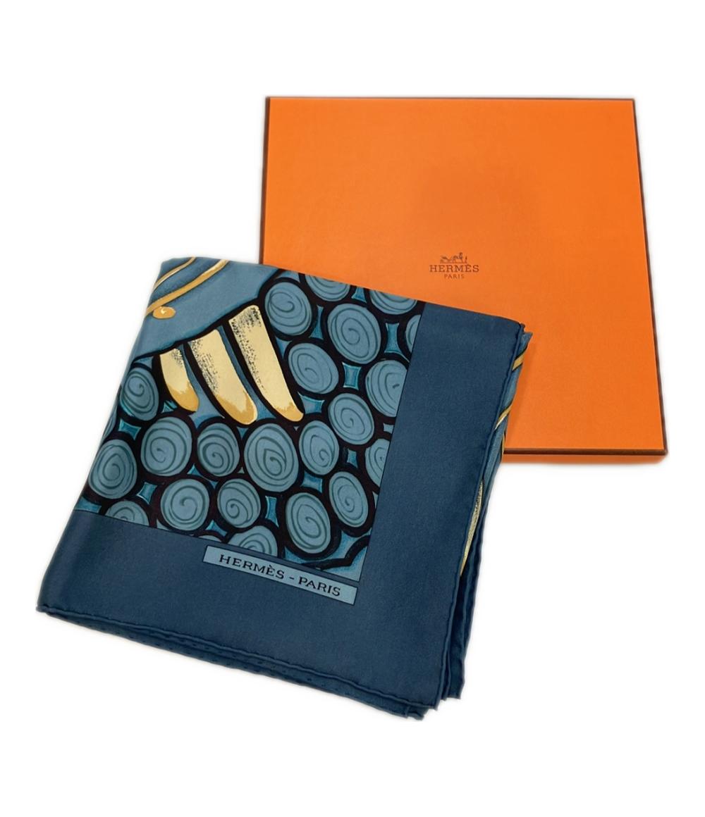 美品 エルメス スカーフ シルク100% カレ90 Céramique Ottomane レディース HERMES