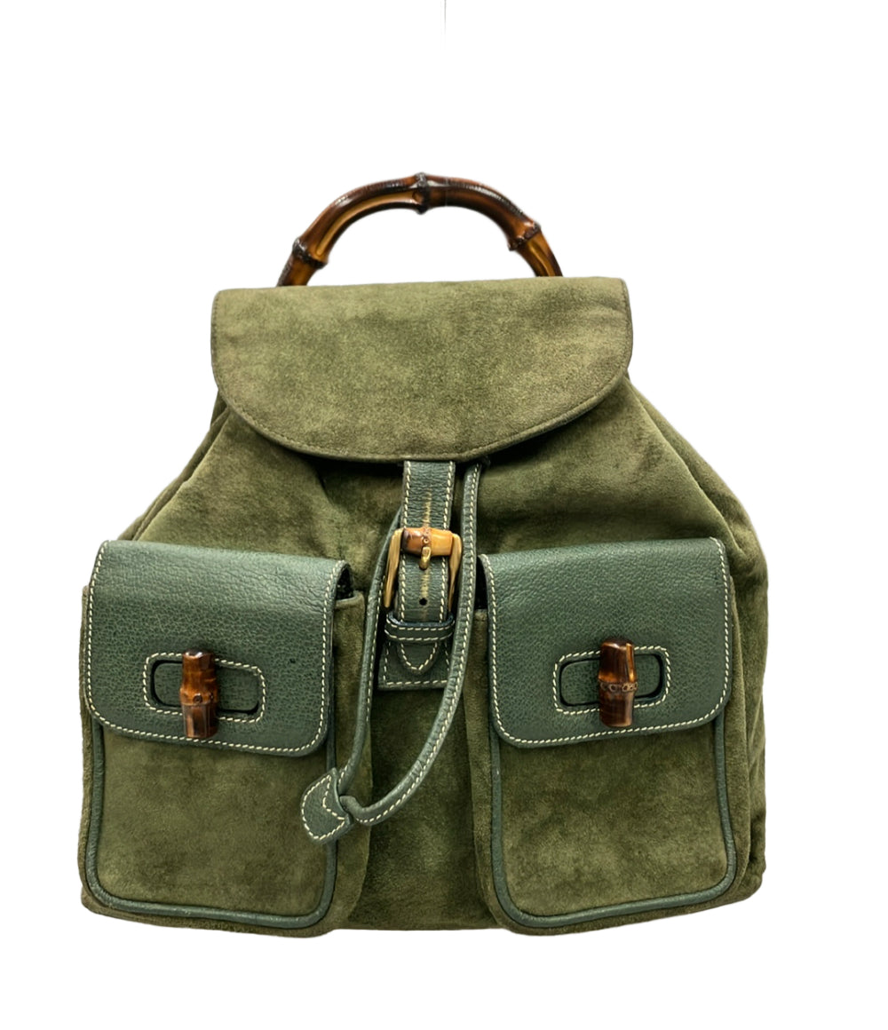 GUCCI スエード リュック バンブー 003 58 0016 レディース グッチ