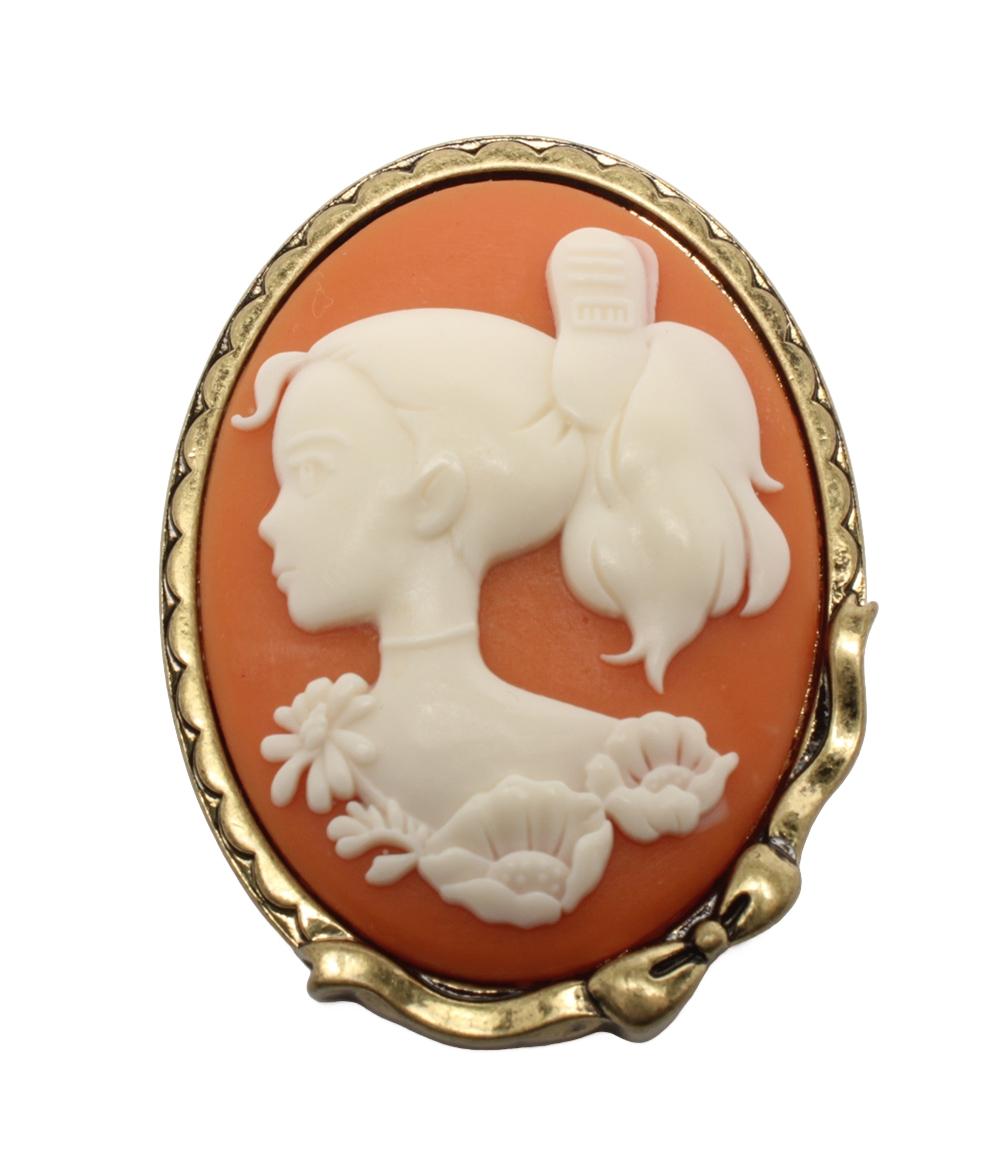 Studio Ghibli ブローチ カメオ 4点セット 魔女の宅急便 キキ 借りぐらしのアリエッティ 耳をすませば エルフ レディース スタジオジブリ